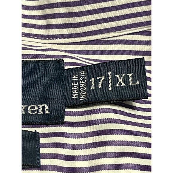 🔥 Polo Ralph Lauren Curham Purple Stripe LS Buttondown XL EUC! 🔥 - Picture 7 of 10